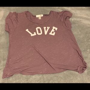 Oversized “LOVE” shirt